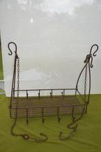 Metalen keuken - Kopjes-hanger- ijzeren kruidenrek met haken, Antiek en Kunst, Ophalen of Verzenden