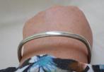 Zilveren vierkante vintage slavenarmband nr.443, Sieraden, Tassen en Uiterlijk, Verzenden, Zo goed als nieuw, Zilver, Zilver
