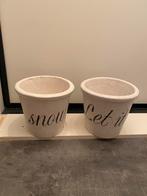 Riviera maison let it snow bloempotten, Ophalen of Verzenden, Zo goed als nieuw