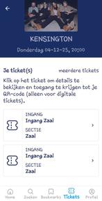 2 tickets voor €100,-: Kensington 4 December'25, Ziggo Dome, Tickets en Kaartjes, Twee personen, December