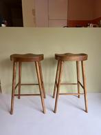 Zara Home Essenhouten Barkrukken - Zo Goed Als Nieuw!, Ophalen, 60 tot 90 cm, Zo goed als nieuw, Hout