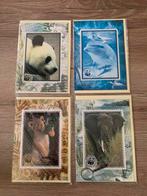 4 kaarten WWF Panda Dolfijn Olifant Tijgertje, Verzamelen, Ophalen of Verzenden, 1980 tot heden, Ongelopen, Natuur
