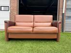 Bankstel senioren 2,5 zits met  bruin/cognac buin leer, Huis en Inrichting, Ophalen, Gebruikt, Geen, Pahest@hotmail.nl