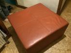 Hocker Montél Oranjebruin, Ophalen, Gebruikt, Vierkant, Leer