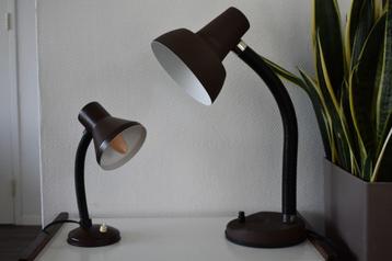 Herda bruine lamp en kleine lamp jaren 70 vintage beschikbaar voor biedingen