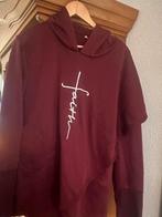 Bordeaux Rode Hoodie met opdruk  ' Faith'  - 5XL, Ophalen of Verzenden, Gedragen, Maat 38/40 (M), Rood