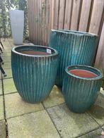 Keramiek bloem potten, Ophalen of Verzenden, Nieuw, Rond