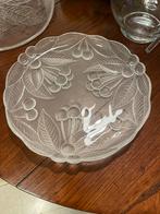 Glazen schaal met kersenmotief, Ophalen, Schaal, Rond, Glas