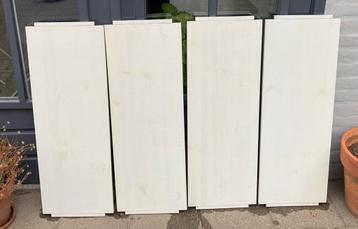 8x plank stellingkast Ivar Ikea, 83x30, wit geverfd