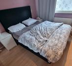 Gebruikte Boxspring bed  160x 200  , gratis, Ophalen, Gebruikt, Zwart, Tweepersoons