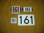 oud emaille huisnummer 161 ook 162 163 164 165 166 167 168 9, Antiek en Kunst, Antiek | Emaille, Ophalen of Verzenden