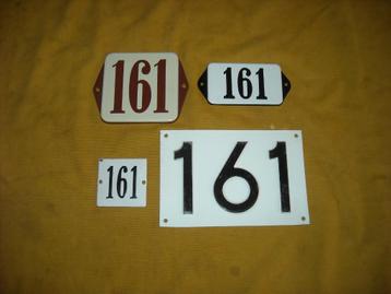 oud emaille huisnummer 161 ook 162 163 164 165 166 167 168 9 beschikbaar voor biedingen