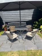 Tuinset 9 delig, Tuin en Terras, Tuinsets en Loungesets, Ophalen, Zo goed als nieuw, Tuinset, Eettafel