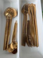 6 persoons goudkleurig bestek, Huis en Inrichting, Ophalen, Nieuw, Rvs of Chroom, Vaatwasserbestendig