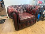 Klassieke Chesterfield Stoel - Leer, Ophalen, Gebruikt, Leer, 75 tot 100 cm