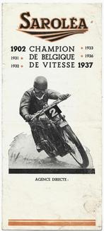 Sarolea 1937 modellen folder motor moto (3611z), Ophalen of Verzenden, Overige merken