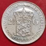 Rijksdaalder 1938b met grof haar. Pr/UNC., Zilver, 2½ gulden, Koningin Wilhelmina, Ophalen of Verzenden