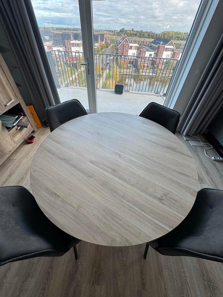 Mooie ronde eettafel De Bommel + onderhoudsset, Huis en Inrichting, Tafels | Eettafels, Zo goed als nieuw, 100 tot 150 cm, Rond