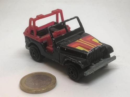 Jeep Zwart met Rood, Majorette, Hobby en Vrije tijd, Modelauto's | 1:50, Gebruikt, Auto, Majorette, Ophalen of Verzenden