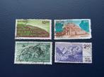 India - Set van 4 oude postzegels, Ophalen of Verzenden, Na 1940, Gestempeld