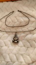 Antieke zilveren Signet aan zilveren jasseronketting, Ophalen of Verzenden, Zilver, Ketting
