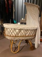 Beklede Rotan Wieg met Hemel, Kinderen en Baby's, Babywiegjes en Ledikanten, Ophalen, Gebruikt, Wieg