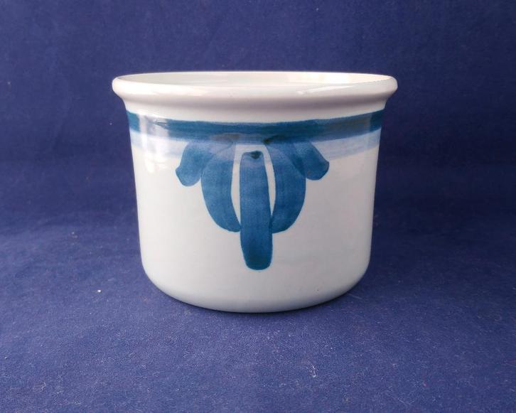 Gefle Sweden Fajans Termo - rond blauw bakje, Antiek en Kunst, Antiek | Servies los, Ophalen of Verzenden