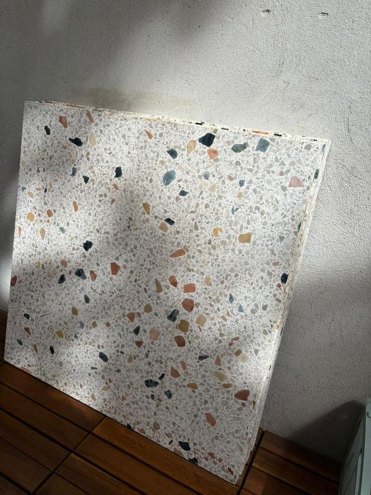 4x nieuw Terrazzo / Granito Vloertegels - Lipari XL, Doe-het-zelf en Verbouw, Tegels, Zo goed als nieuw, Vloertegels, Overige materialen