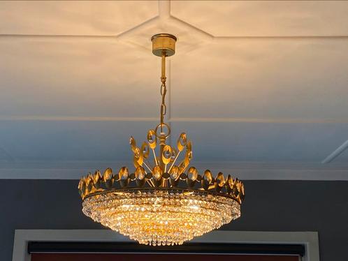 Palwa Palme & Walter antieke kroonluchter Swarovski 55 cm, Huis en Inrichting, Lampen | Kroonluchters, Gebruikt, Overige materialen