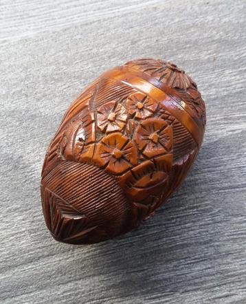Om 1875 -1900 Rozenkrans Ei Coquilla Noot Non Pater Klooster beschikbaar voor biedingen