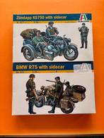 ITALERI 315 317 BMW ZUNDAPP ZIJSPAN SET 1/35, Ophalen, 1:32 tot 1:50, Nieuw, Italeri