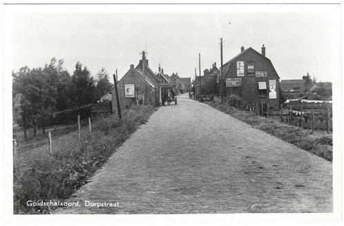 Kaart - Goidschalxoord - Dorpstraat - Uitgave G. Moerkerken, Verzamelen, Ansichtkaarten | Nederland, Ongelopen, Zuid-Holland, Ophalen of Verzenden