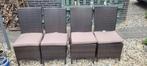 GRATIS  4 tuinstoelen, Ophalen, Gebruikt, 2 zitplaatsen