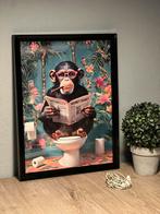 Schilderij aap, Antiek en Kunst, Ophalen of Verzenden