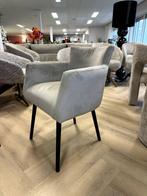 ACTIE - Luxe Velvet Eetkamerstoel Braga Khaki Beige NIEUW, Huis en Inrichting, Stoelen, Overige kleuren, Drie, Info@oosterbaanwonen.nl