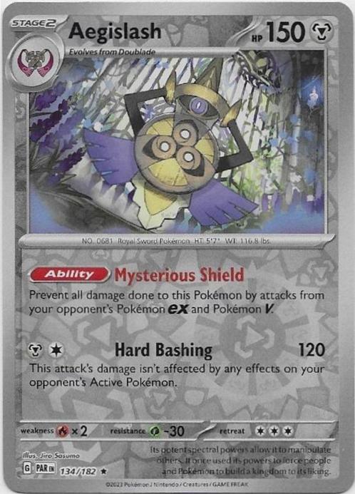 Paradox Rift,  Aegislash [reverse] 134/182, Hobby en Vrije tijd, Verzamelkaartspellen | Pokémon, Nieuw, Losse kaart, Verzenden