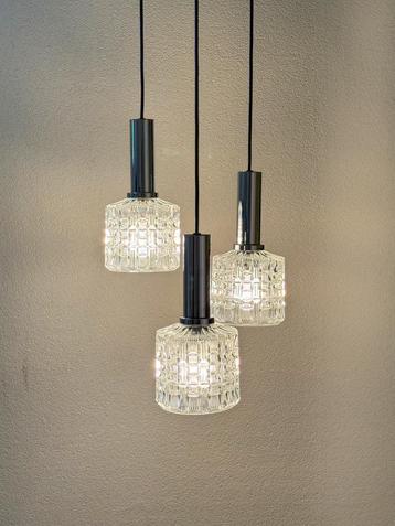 Vintage Cascade Lamp Retro, Jaren 70 Chroom Glas, Space Age beschikbaar voor biedingen