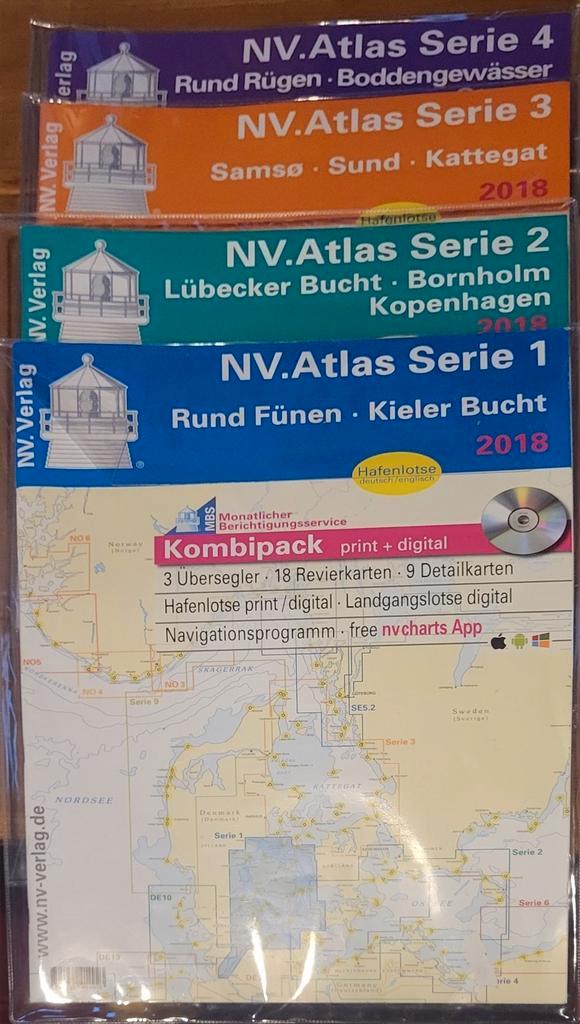 Nv Charts box Oostzee (1,2,3 en 4), Watersport en Boten, Navigatiemiddelen en Scheepselektronica, Zo goed als nieuw, Overige typen