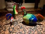 Murano glazen beeldjes hanen, Ophalen