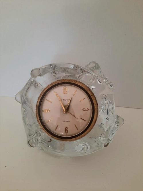 Vintage glazen tafelklok – Schneider in Murano-stijl, Antiek en Kunst, Antiek | Glas en Kristal, Ophalen of Verzenden