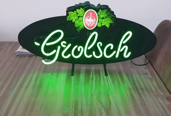Grolsch neon reclame, Verzamelen, Biermerken, Zo goed als nieuw, Reclamebord, Plaat of Schild, Grolsch, Ophalen of Verzenden