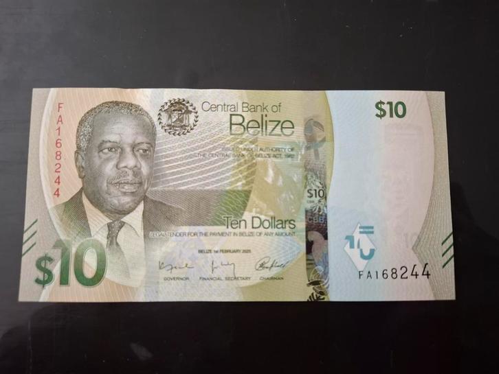 ### Belize 10 dollar 2025 ###, Postzegels en Munten, Bankbiljetten | Amerika, Midden-Amerika, Ophalen of Verzenden