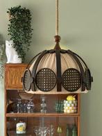 Vintage Manou bamboe / rotan Hanglamp jaren 70, Ophalen of Verzenden, Zo goed als nieuw, Minder dan 50 cm