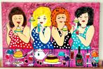 Dikke Dames Schilderij-120 x 80cm, Ophalen, Oorspronkelijke maker, Zo goed als nieuw, Schilderij