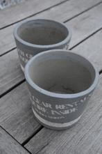 Zomerse bloempotten - Riviera Maison, Tuin en Terras, Bloempotten, Gebruikt, Rond, Ophalen of Verzenden, Aardewerk