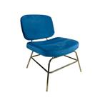 Fauteuil 14193 velvet Petrol, Ophalen, Nieuw, 75 tot 100 cm, Stof