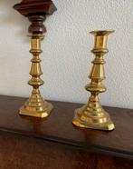 2 messing kandelaren, Antiek en Kunst, Ophalen of Verzenden, Koper of Brons