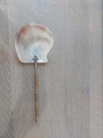 Te koop, parelmoer lepel met messing handvat., Antiek en Kunst, Ophalen of Verzenden