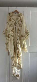Hennajurk bindalli goud/wit, Kleding | Dames, Gelegenheidskleding, Overige typen, Wit, Ophalen of Verzenden, Zo goed als nieuw