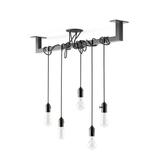 Stalen loftbar lamp incl lampen, Ophalen, Zo goed als nieuw, Minder dan 50 cm